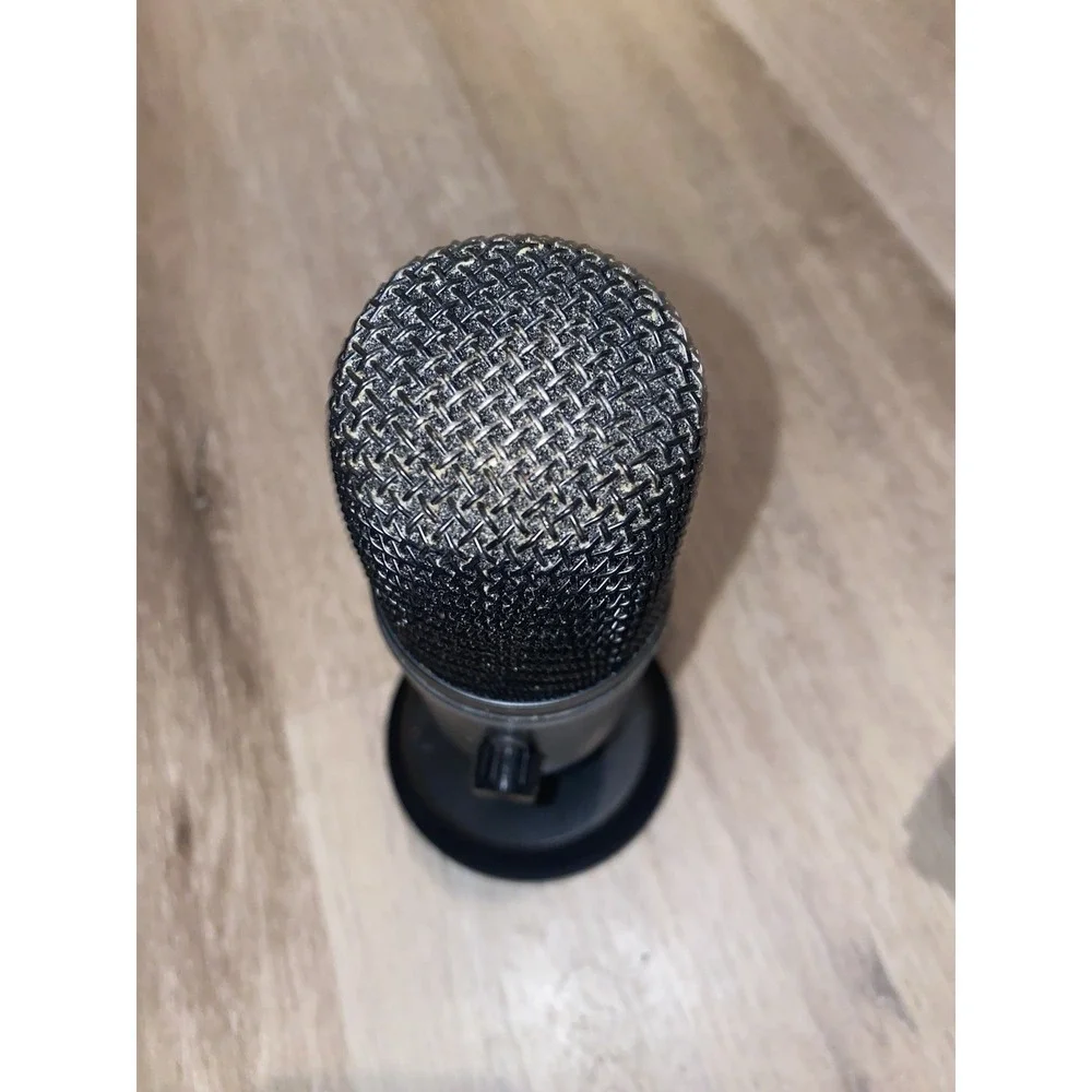 WMT Wired Microphone for Gaming PC Recording Streaming Black With Stand Attached